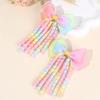 Cute Bow Hair Clips for Kids Baby Girls Sweet Colorful Grosgrain Ribbon Curly Hairpins Headdress Hair Accessories 2PCS