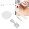 4pcs Face Mask Bowl Set Measuring Spoon Spatula Silicone Brush Washable Skin Mask Applicator White