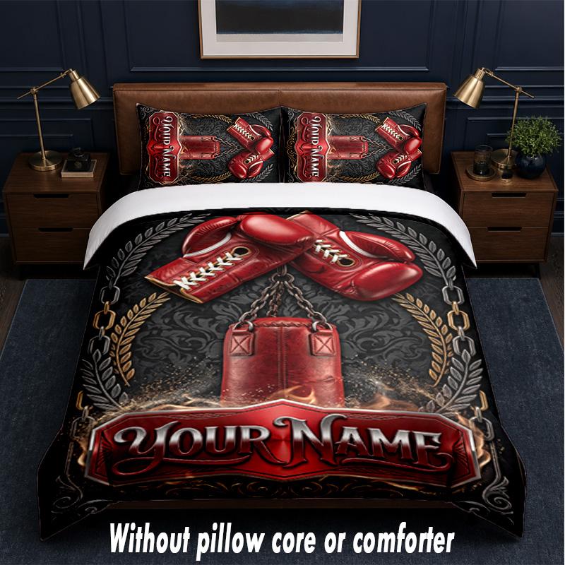 Other Similar Designs Theme Custom Text Or Name 3Pcs Bedding Set,1 Flat Sheet & 2 Pillowcases Personalized Home Bedding