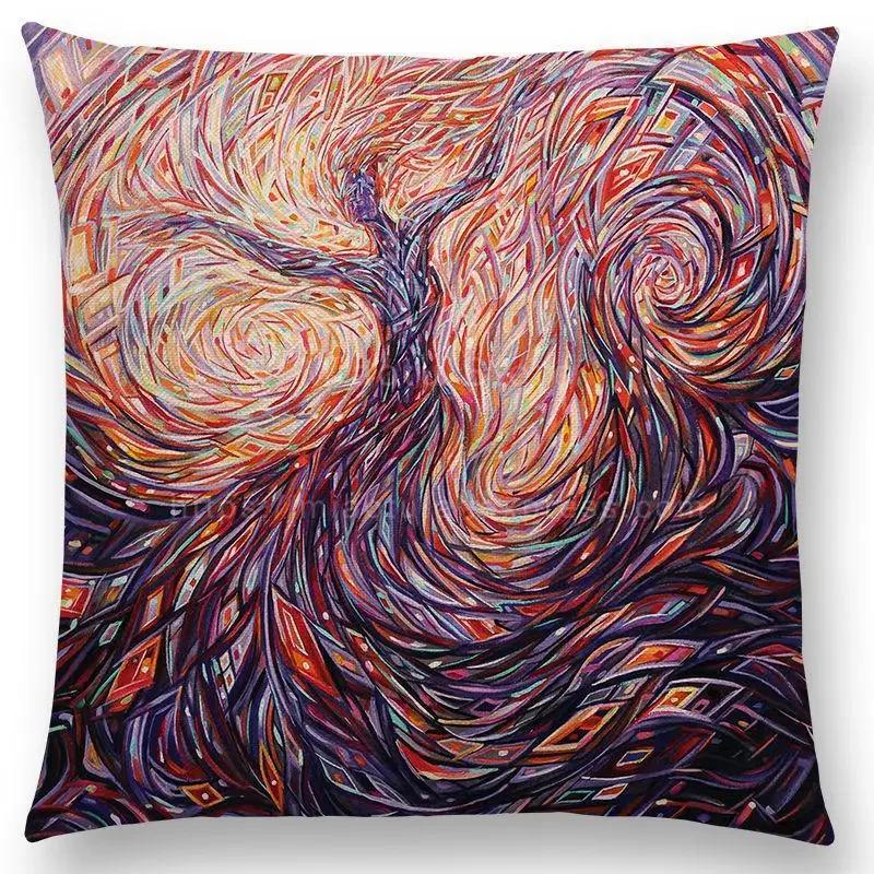 

Мексиканский стиль абстрактная мифологическая фигура Наволочка Мода Декоративная наволочка Дропшиппинг 66x66cm золотистый