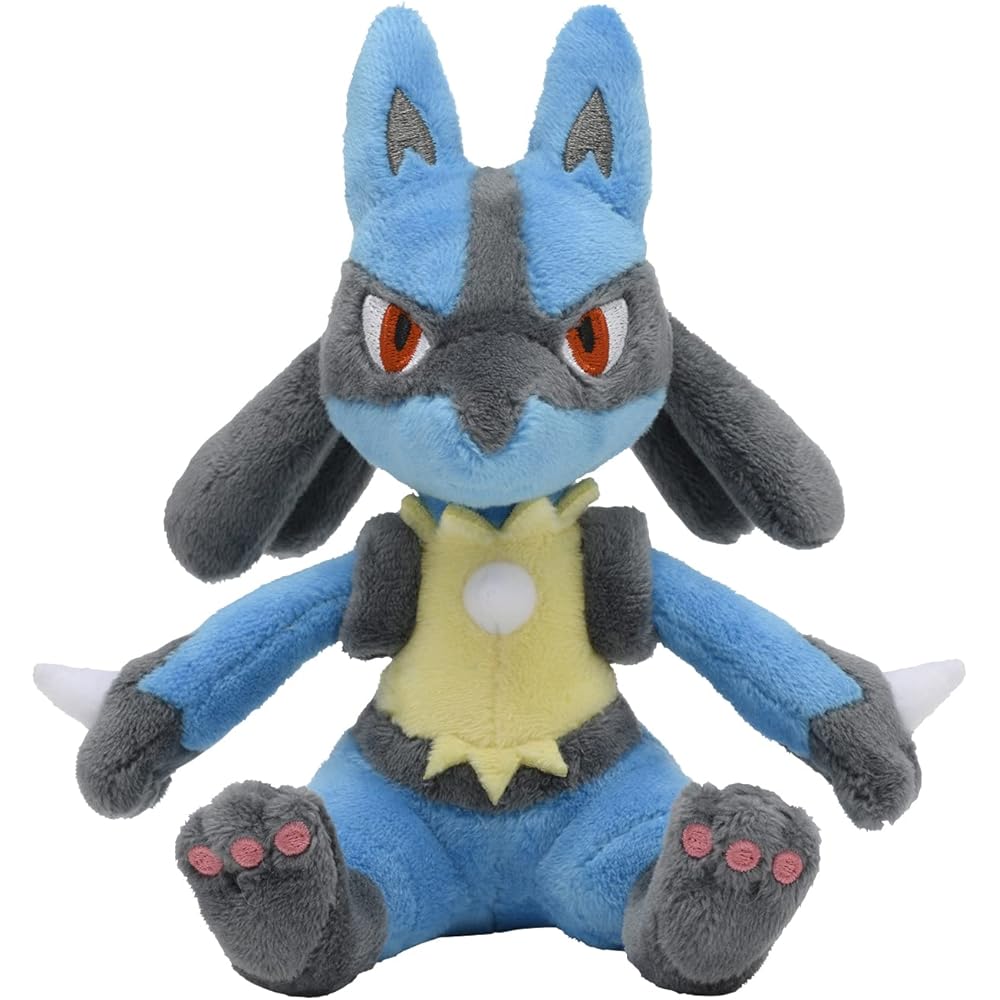 Pokmon Center Original Pokmon Fit Lucario Plush Toy 15.5x12.85x13.95 cm