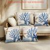 1/4pcs Coastal Ocean Themed Throw Pillow Covers Blue Coral Starfish Decorative Pillowcases for Home Living Room Bedroom Sofa