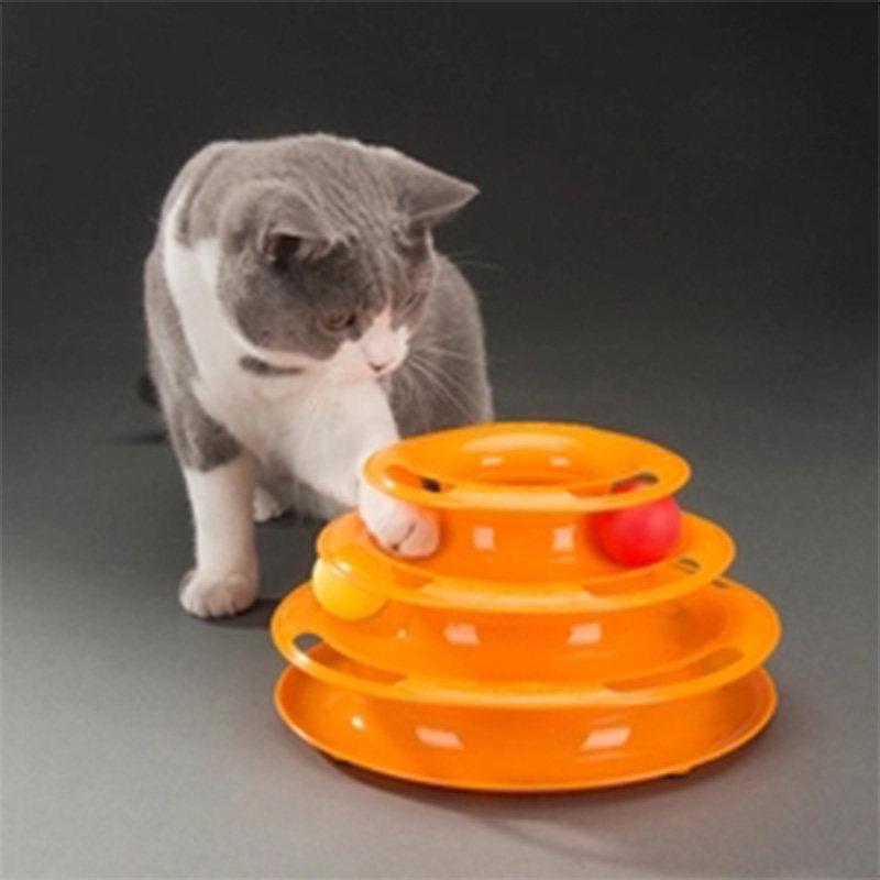 Three-Layer Cat Turntable Teaser Toy for Kittens Other
