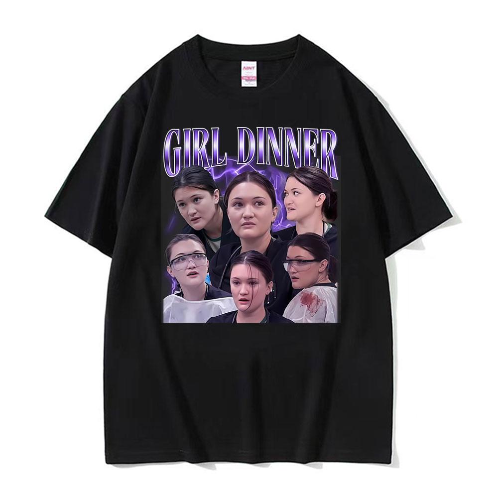 Dr Trinity Santos Vintage Girl Dinner T Shirts Unisexs Clothing Fashion Vintage Classic Tshirt Summer High Quality Loose T Shirt