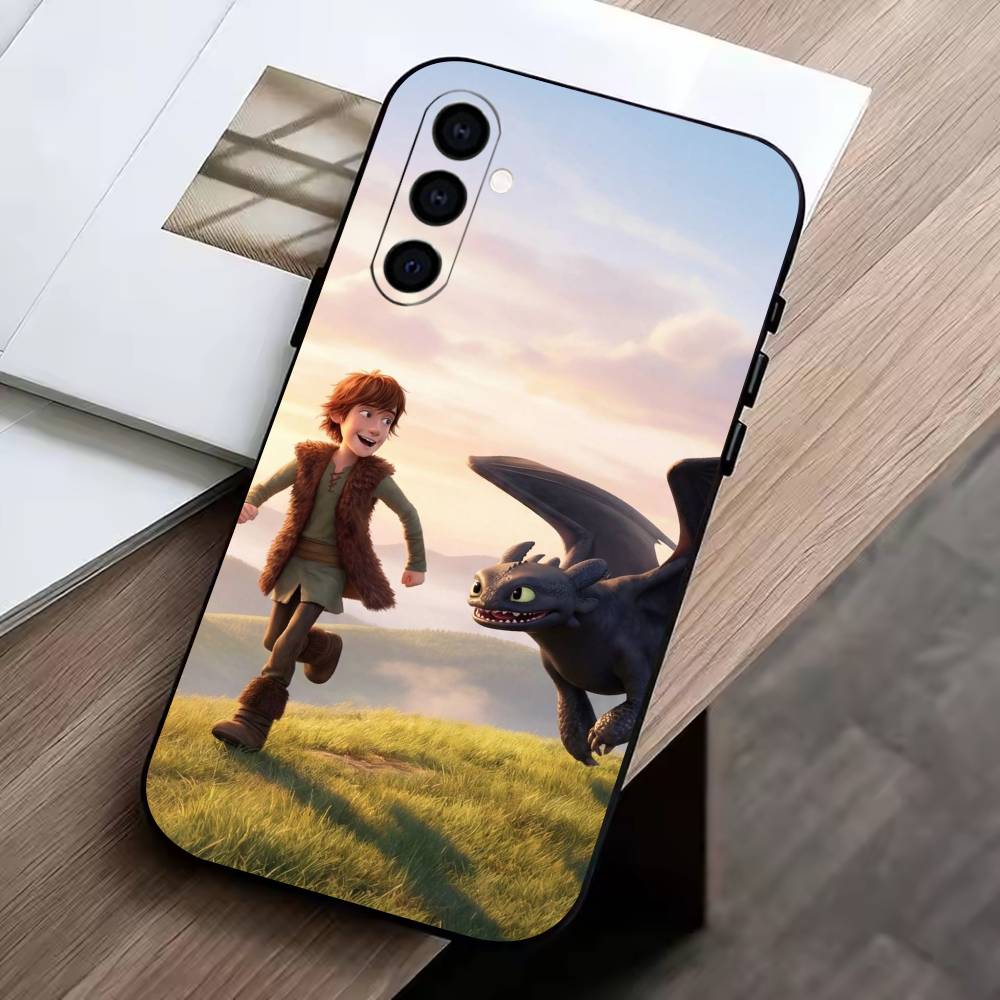 

H-Hiccup and Toothless Phone Case For Samsung Galaxy A73,A72,A71,A70,A53,A52,A51,Soft Silicone Black Cover Samsung a31
