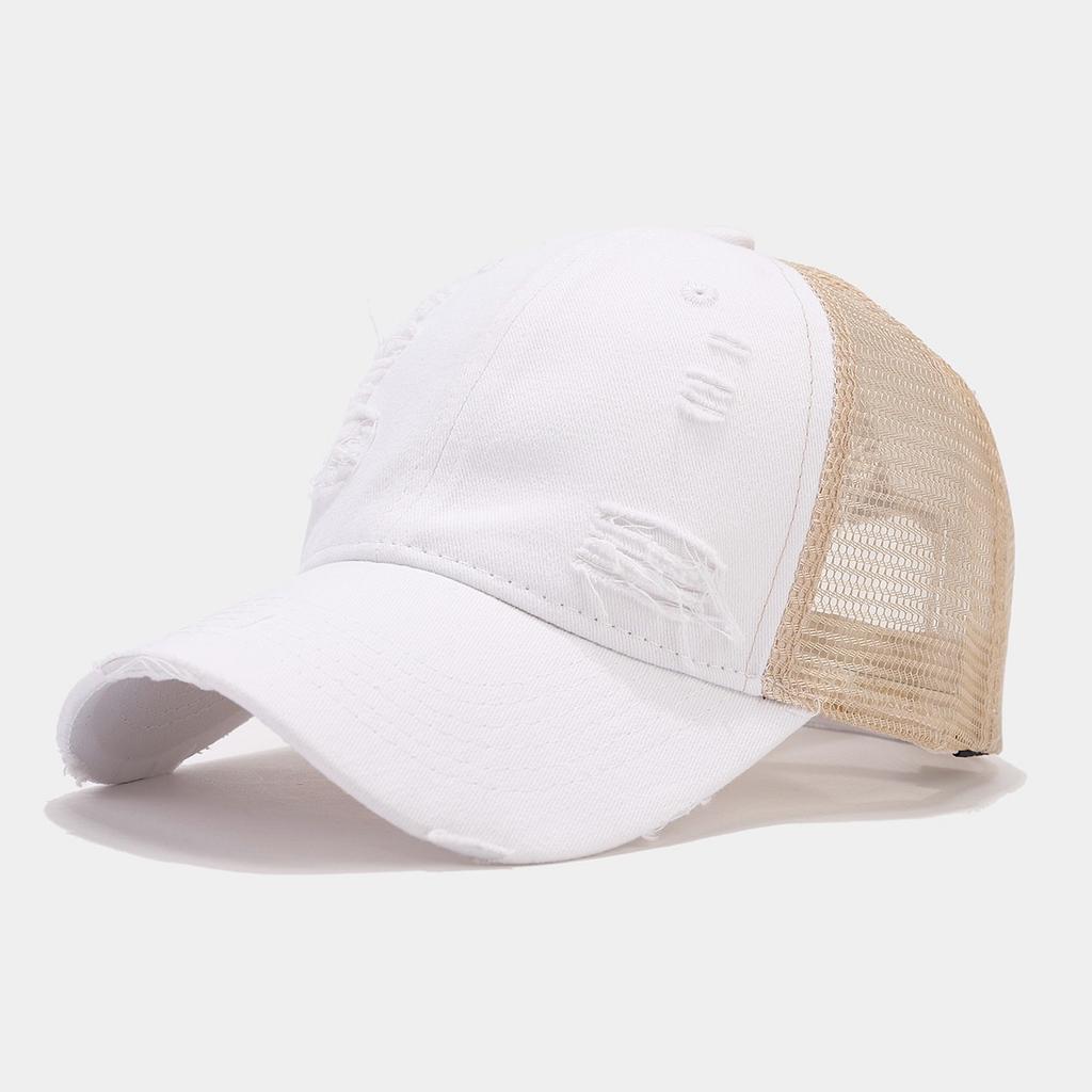 Summer Fashion Outdoor Golf Baseball Cap Ripped Retro Fashion Breathable Versatile Cap Couple Hat