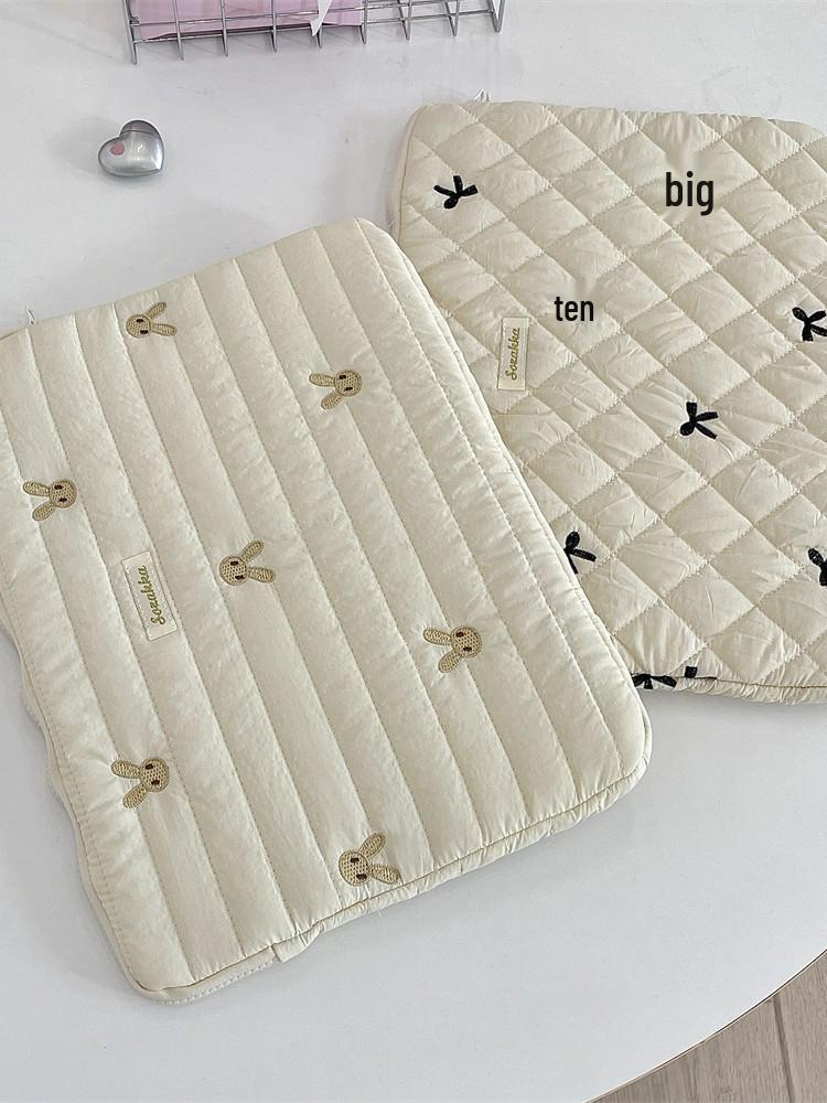 Cute Rabbit Diamond Embroidery Korean Laptop/Tablet Storage Sleeve - Available In 11/13/15 Inches.