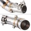 Motorcycle Slip On Exhaust Middle Link Pipe Adapter Connector for Yamaha R25 R3 20132016