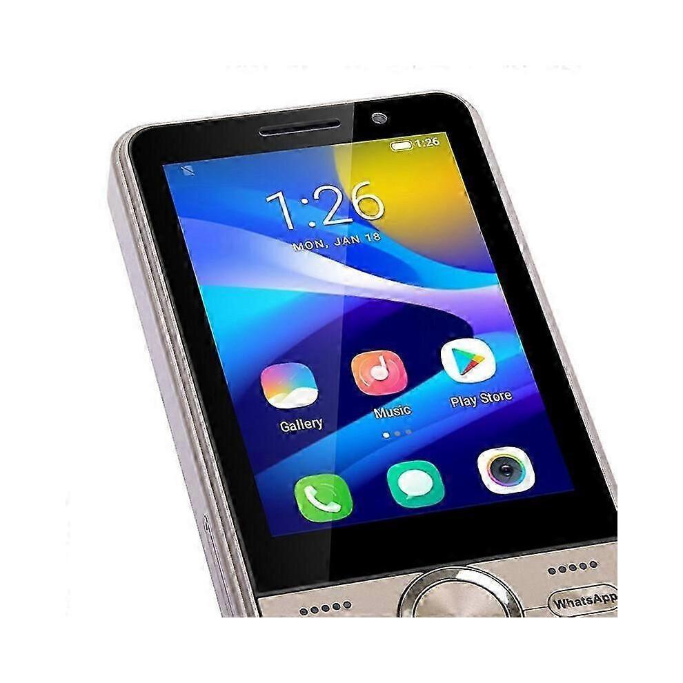 (Oro) Uniwa A3501 Smartphone 2GB + 16GB Pantalla de 3.5 Pulgadas Whatsapp Android 8 Teléfono Batería de 2500mAh - Negro
