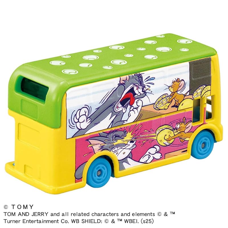 Takara Tomy Dream Tomica SP Tom and Jerry Wrapping Bus (Yellow) Miniature Car Toy for Ages 3 and Up