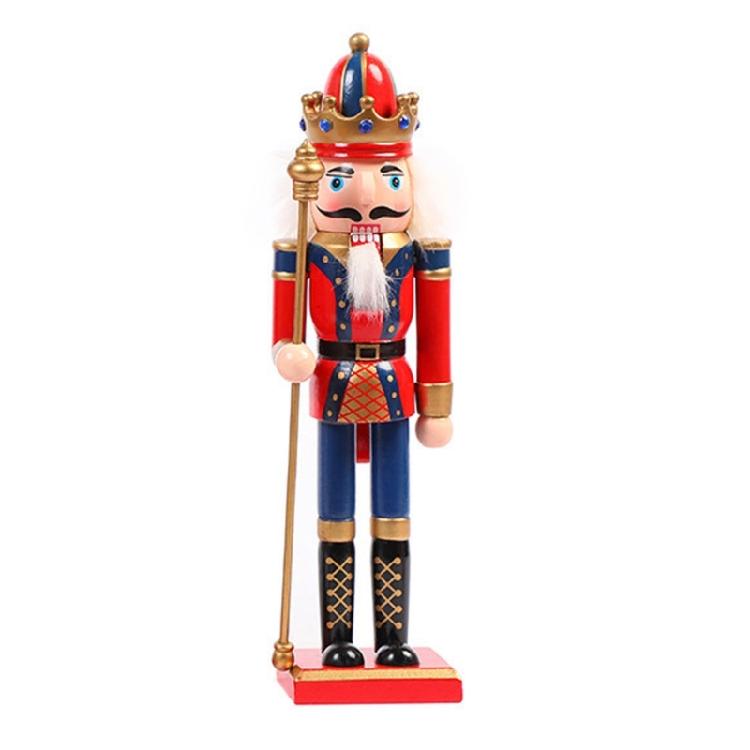 Christmas Nutcracker Ornament Set, Traditional Wooden Painted Puppet Soldier