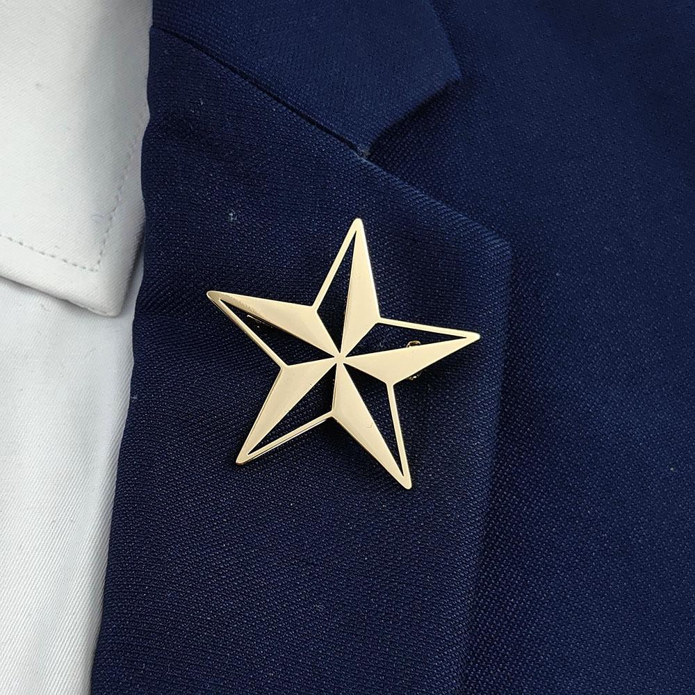 Stellar Mango Element Stainless Steel Brooch, Classic Fashion Badge, Banquet/Speech/Business Universal Lapel Jewelry.