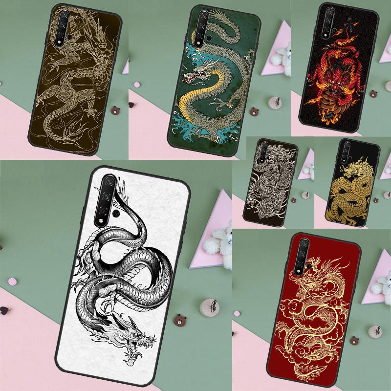 Chinese Dragon For Huawei Nova 11 Pro 12i 3i 7i 8i 9 10 SE Y60 Y61 Y70 Y72 Y73 Y90 Y91 P20 P30 P40 Lite Case