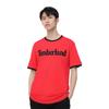Timberland T-Shirt für Herren mit Buchstabenprint, gespleißt, Rundhalsausschnitt, kurze Ärmel, Oberteile, Rot A2B86P92