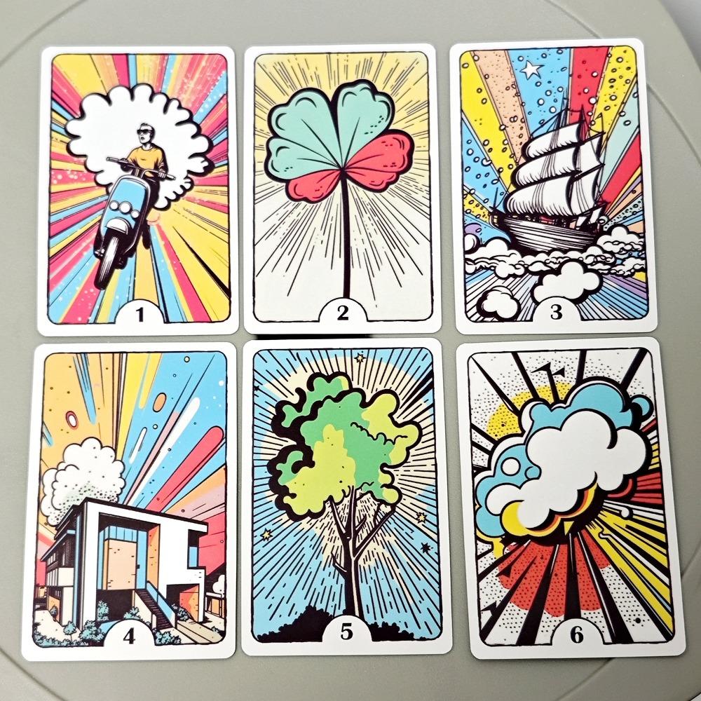9*6cm Pop Art Lenormand Deck 36 Pcs Cards