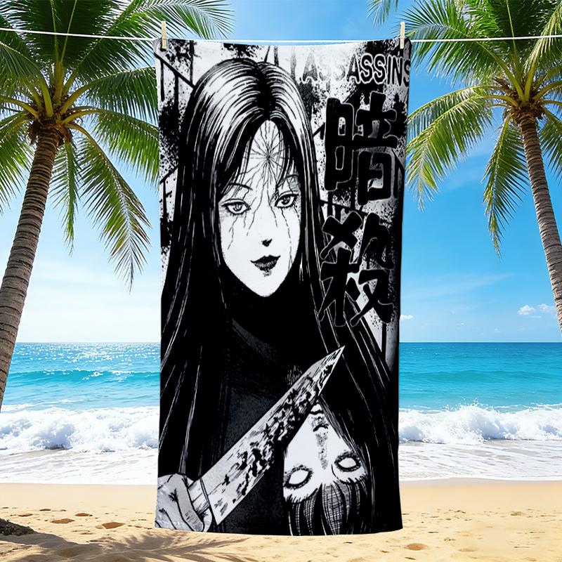 1Pc Assassin'S Blade Beach Towel, Quick Dry, Multi-Use for Beach Pool Gym Yoga Home Travel, Christmas, Halloween, Xmas Gift M928750