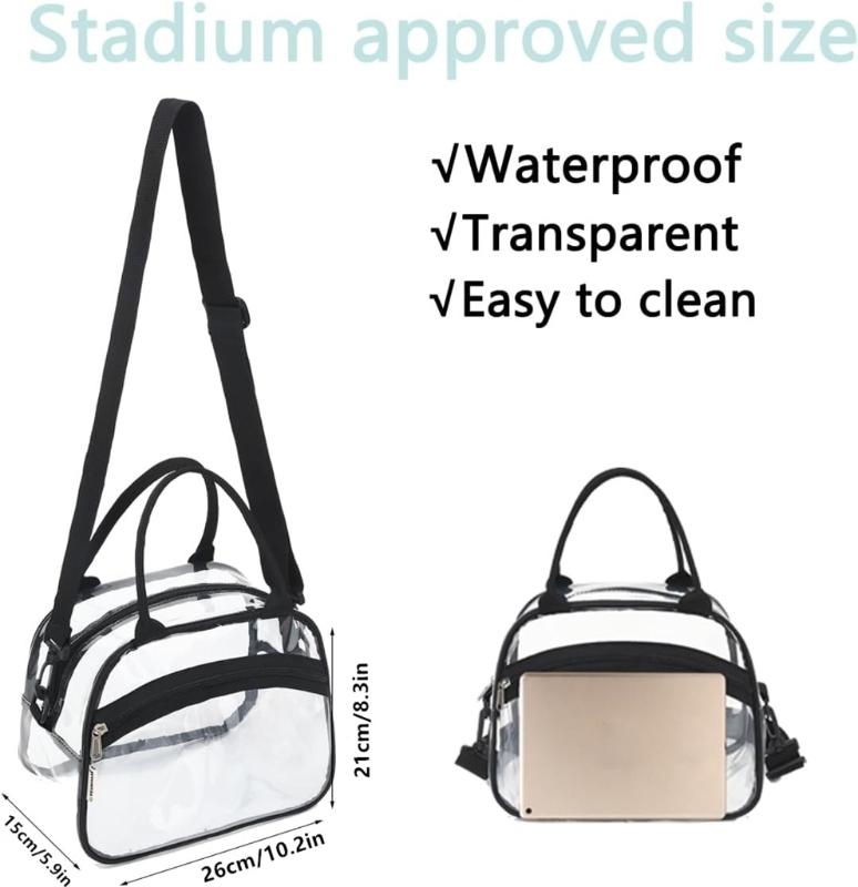 Waterproof Cosmetic Bag Clear Makeup Bag with Adjustable Straps Large Capacity Toiletry Bag Storage Bag Wash Bag