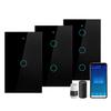 AEE4-Tuya US Plug Wifi Smart Wall Switch No Neutral Wire Touch Sensor LED Light Switches Smart Home Alexa Google