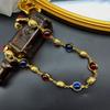 Vintage Fashionable Versatile High-end Colorful Glass Contrasting Collarbone Necklace