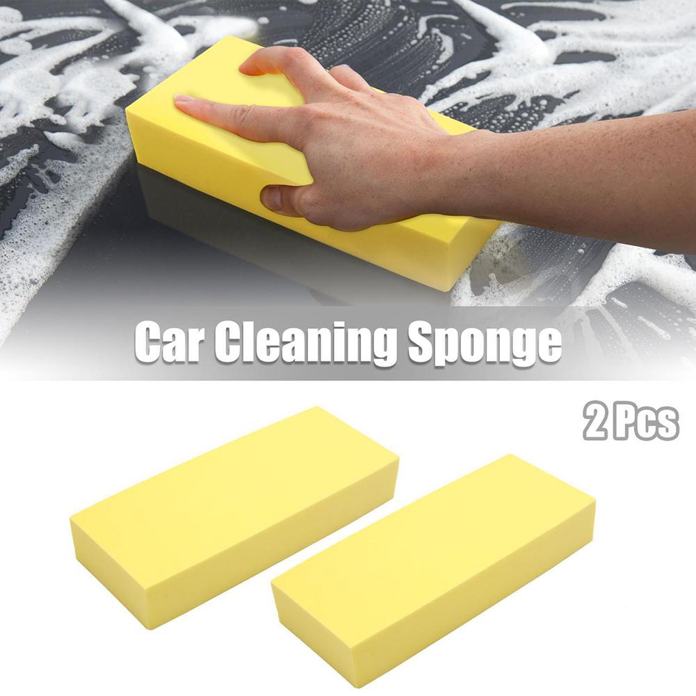 

2Pcs PVA Water Absorbing Sponge Foam Block Washing Cleaning Tool For Car Gently Rub The Sponge Over Dirt, Smudges, And Scuff Mar
