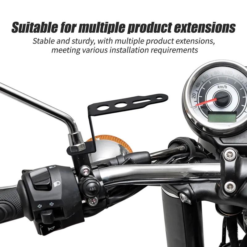 2PCS Aluminum Alloy Motorcycle Auxiliary Headlight Support Bracket Spotlight Clamp Rearview Mirror Lamp Bracket Extension