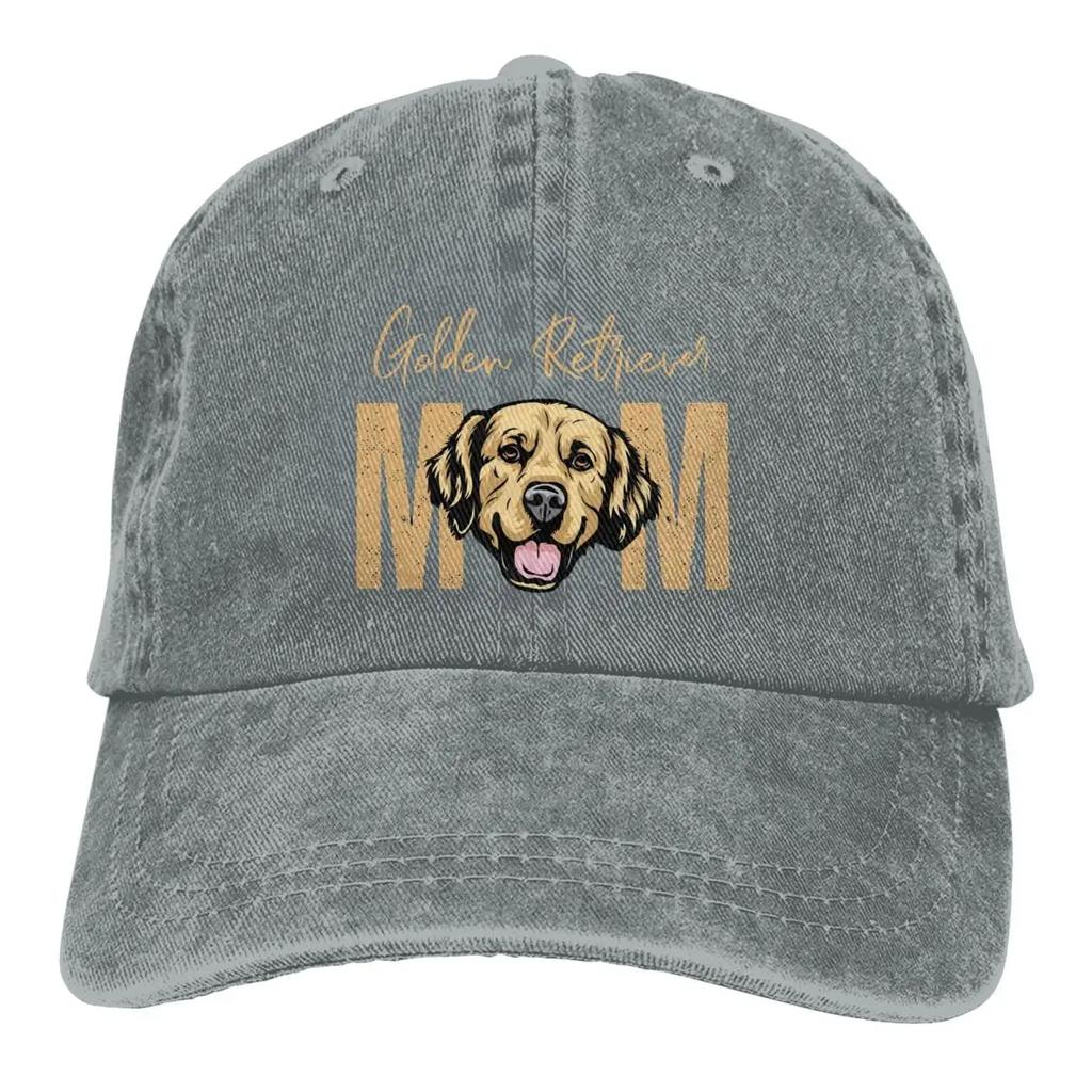 Golden Retriever Dog Mom Baseball Caps Merch Vintage Distressed Washed Gift Idea for Golden Retriever Owner Headwear for Women