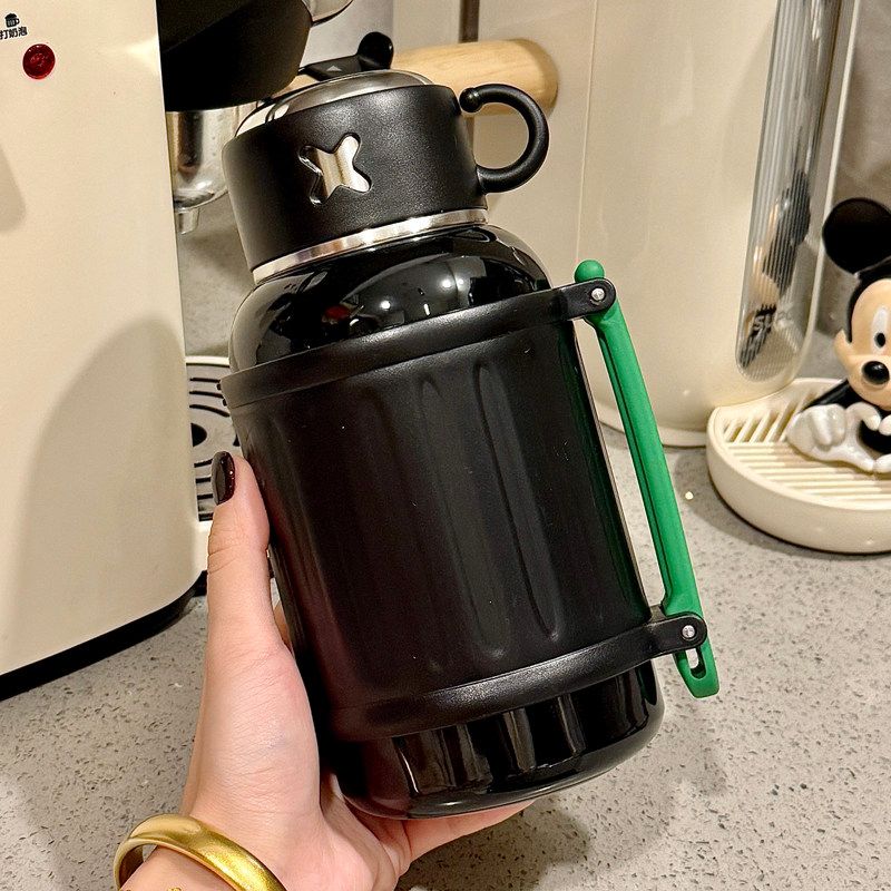 Large-Capacity Thermos Cup for Women, High-Looking 2025 New Model, Large Belly Water Cup with Lid for Drinking Water, 316 Stainless Steel Cup