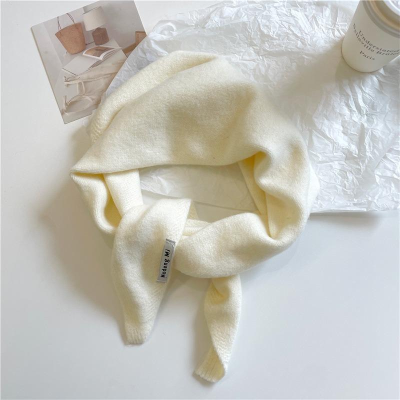 Knitted Triangle Scarf Winter Korea Women Neck Protection Small Cashmere Wool Warm Shawl Scarf XWJ115