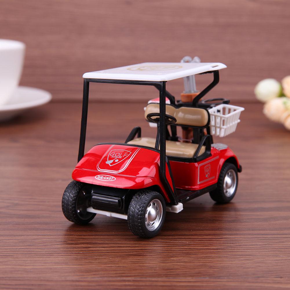 1/36 Model Play Vehicle Toys Mini Pullback Action Simulation Golf Cart Model Toy with Light Music Safe for Children Holiday Gift