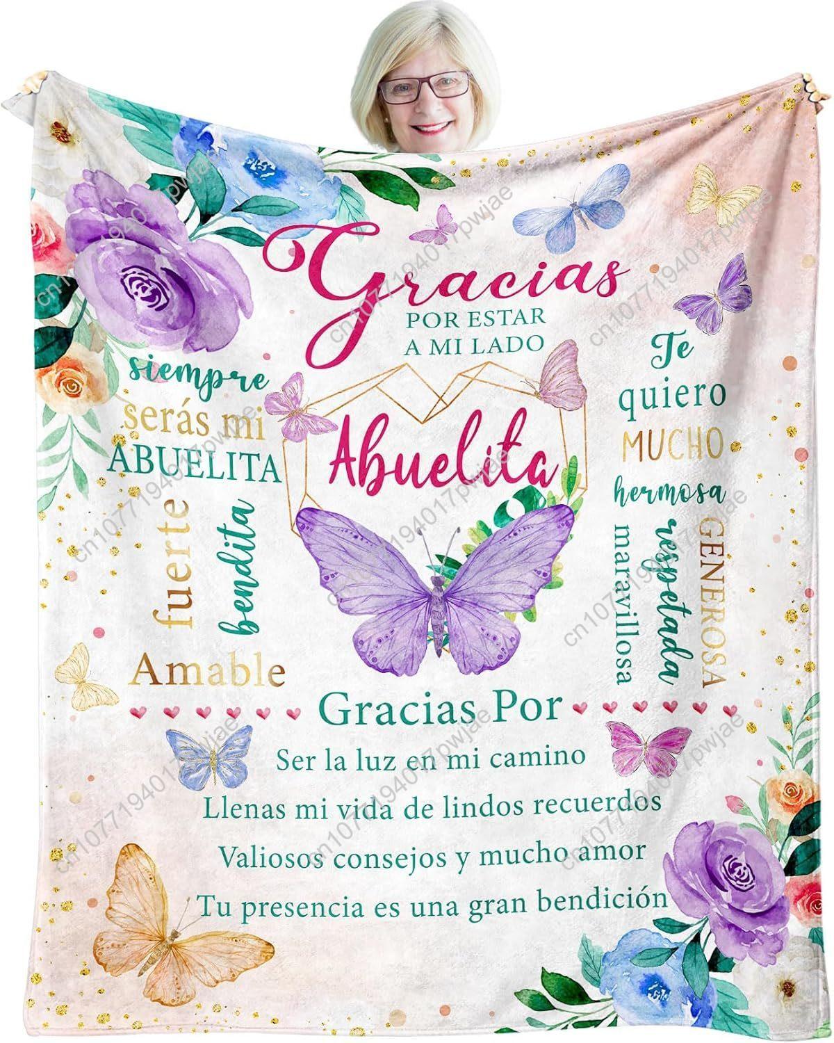Abuela Gifts in Spanish, Abuelita Gifts, Regalos para Abuela en Espa?ol, Birthday Gift in Spanish for Abuelita from Grandkids, G 75X95CM