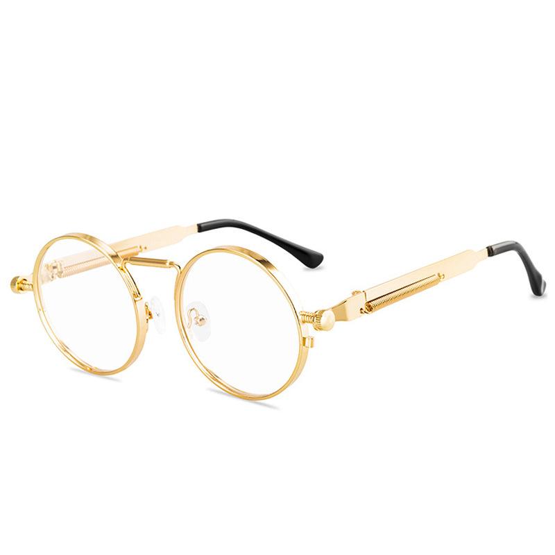 

Металлические винтажные солнцезащитные очки в стиле панк, мужские ретро-круглые очки Y2K Cyberpunk, женские солнцезащитные очки, модные очки Gafas Sol Mujer UV400 only 1pcs sunglasses