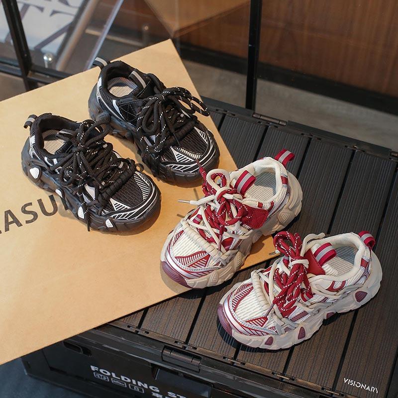 Ankela red children's shoes 2025 spring and autumn new baby trendy brand girls sports shoes boys casual dad shoes