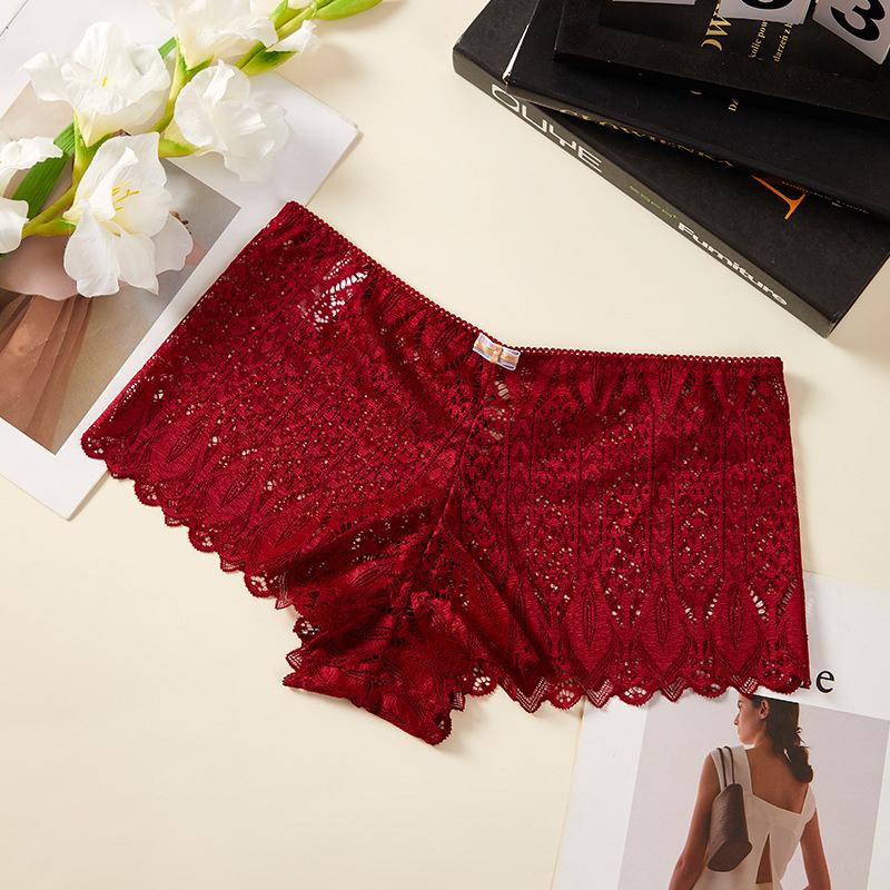 Amazing Sexy Panties Women Mid Waist Lace Thongs And G Strings Underwear High-quality Lingerie Hollow Out Transparent Int
