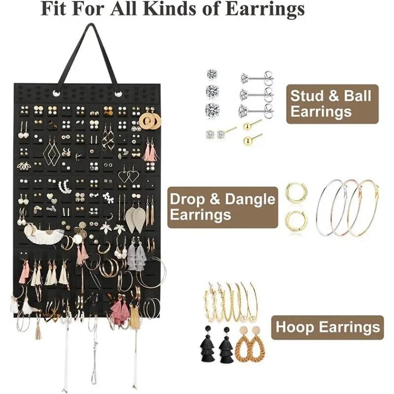 Felt Earrings Storage Hanging Bag Wall Hanging Jewelry Display Shelf Necklace Ring Earrings Storage Bag Jewellery Organizer