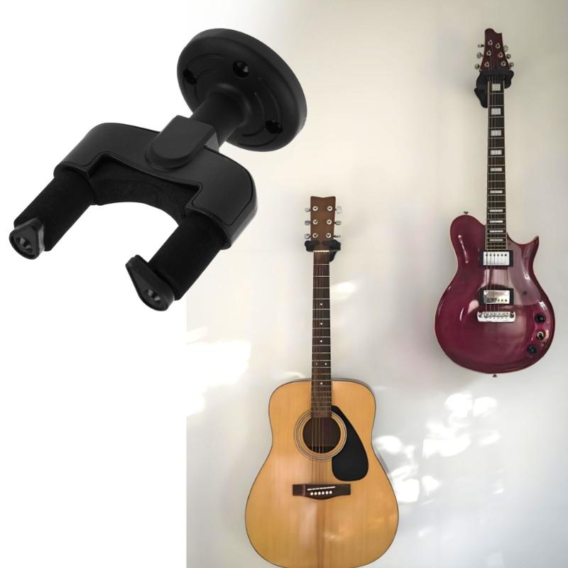 Plastic Instrument Wall Hanger Secure Guitar Violin Holder Easy Installation Space Efficient Organizer Plastic Texture