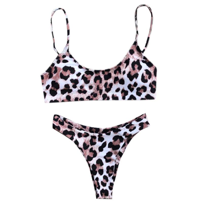 

Сексуальный женский комплект бикини из двух частей с глубоким вырезом и регулируемыми бретельками-спагетти M