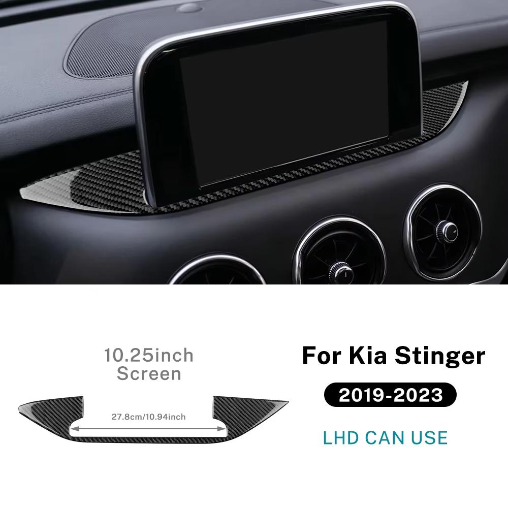 Carbon Fiber Style Interior Sticker for Kia Stinger 2019 2020 2021 2022 2023 LHD RHD Interior Panel