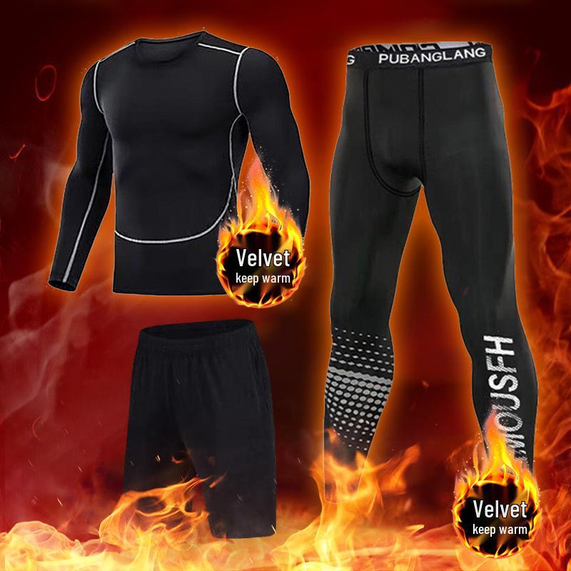 Men's High Elasticity Winter Running Base Layer Suit
