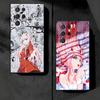 Darling Zero Two 02 Anime Soft Phone Case for Samsung Galaxy S26 S25 Edge S24 Ultra S23 Plus S22 S21 FE S20 Black Cover Back She