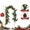 Artificial Christmas Cypress Pine Vine Décor with Plastic Greenery