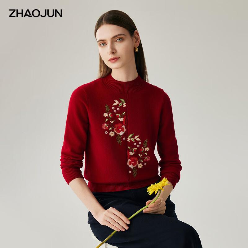 

Zhaojun 2025 Autumn/Winter Women s 100% Cashmere Mock Neck Knit Sweater XL