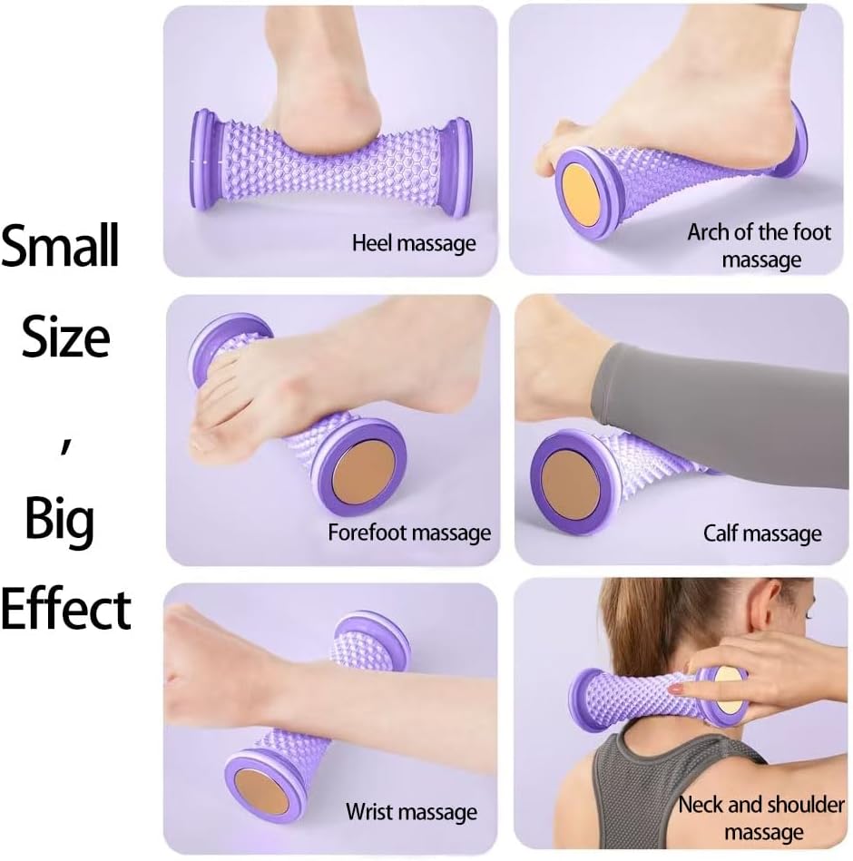 1pc Portable Plastic Yoga Muscle Massage Roller Foot Training Device Multi-functional Foot Roller for Muscle Network Drainage