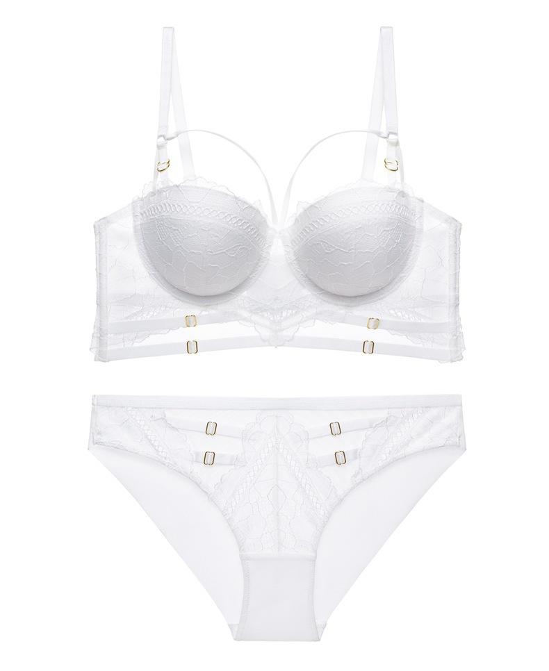 Sexy underwear small breasts show big gathering anti-sagging bra straps hollow lace underwear women
