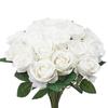 120 Pcs White Roses Artificial Flowers Realistic Bouquet Xmas Home Decor