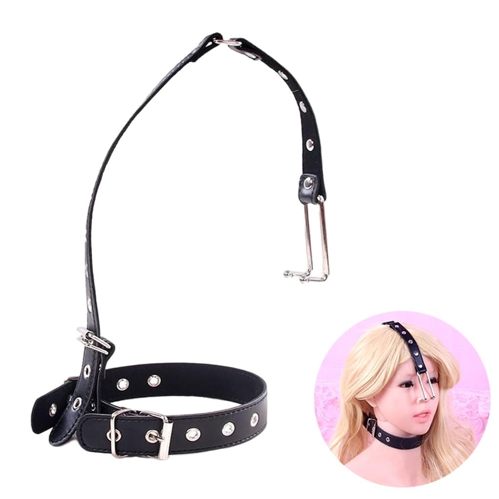 Samcos Nose Hook Nose Hook SM Goods PU Nose Hook with Collar SM Gag Restraint Adult Toy SM Slave Game Unisex Extreme Training Adjustable