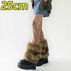 Korean Vintage Faux Fur Leg Warmers Winter Warm Furry Boots Cover Women Long Boot Socks Lolita Jk Punk Hiphop Cosplay Decoration