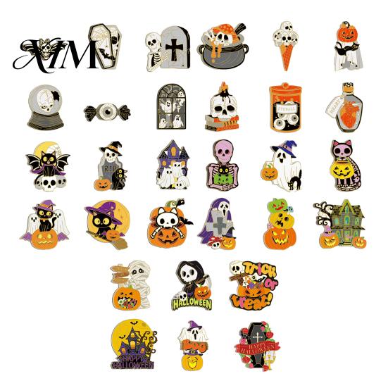 Holiday Home Decorations for Autumn 6 Pcs Halloween Refrigerator Magnets, Grim Reaper Pumpkin Skull Ghost Decorative Magnets Party Reusable