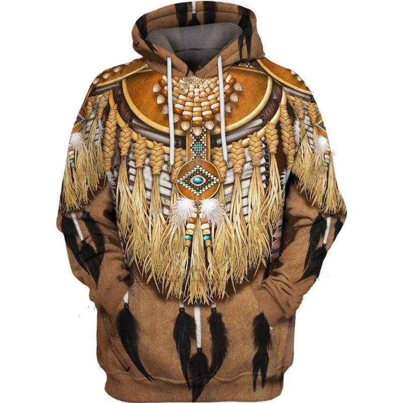 New Fashion Indian Style Jacket 3D Printed Sweatshirt Personalized Men's and Women's Hoodie Hip Hop Oversized Fashion Pullover N