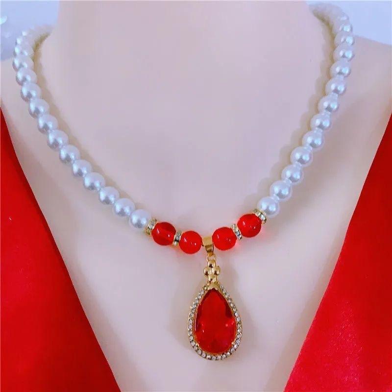 Synthetic Imitation Pearl Women'S Necklace Mother'S Day Gift Pearl Necklace For Mother Elders Temperament Versatile Jewelry Necklace