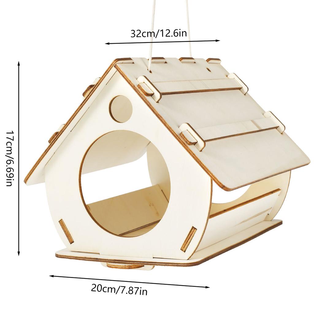 Wooden Bird House Natural Wood Birds Nest Outdoor Hanging Bird Parrot Breeding Cage Pet Bedroom Accessories Decoration New